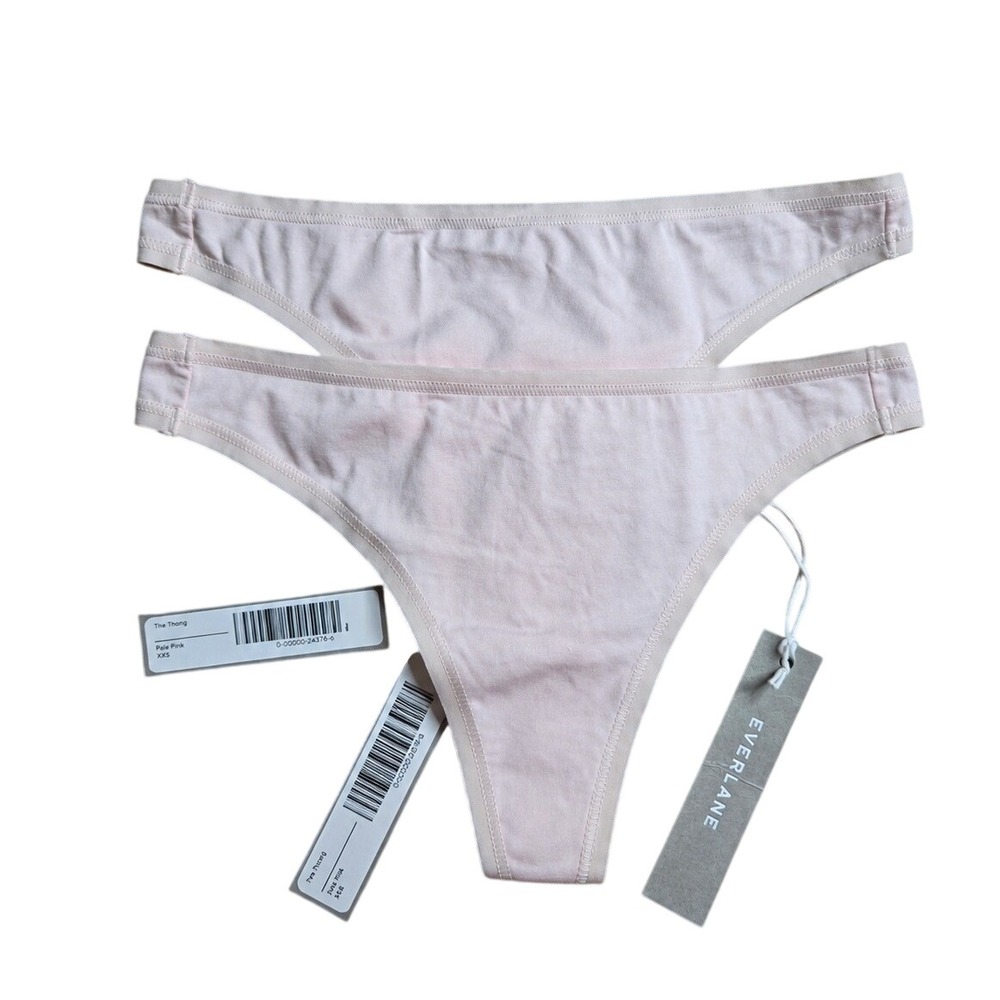 Everlane The‎ Thong 2 Pack Pale Pink Women's XXS New With Tags Underwear